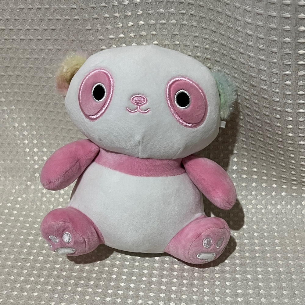 Squishmallows Kaldette the Panda Pink and White Plush